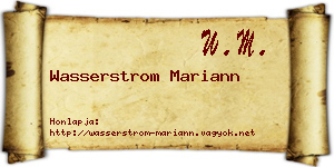 Wasserstrom Mariann névjegykártya